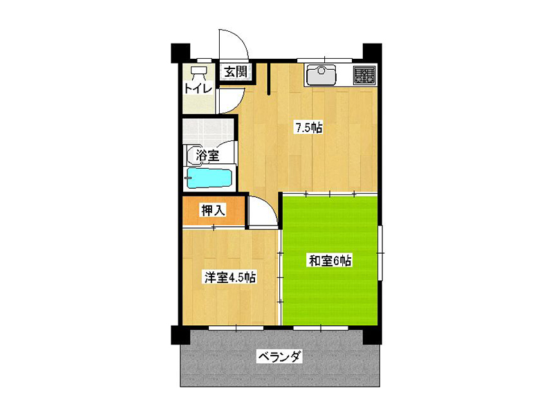 平得地区2DK(1階) 平得地区2DK(1階)